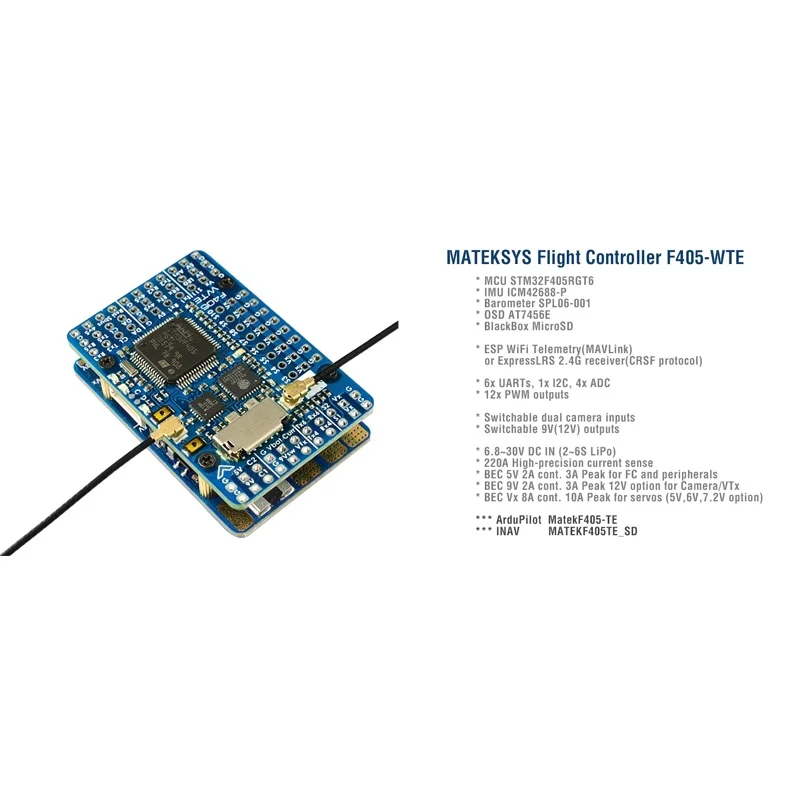 Полетный контроллер SkyDElFor  – обзор и цена Mateksys Flight Controller F405 Wte